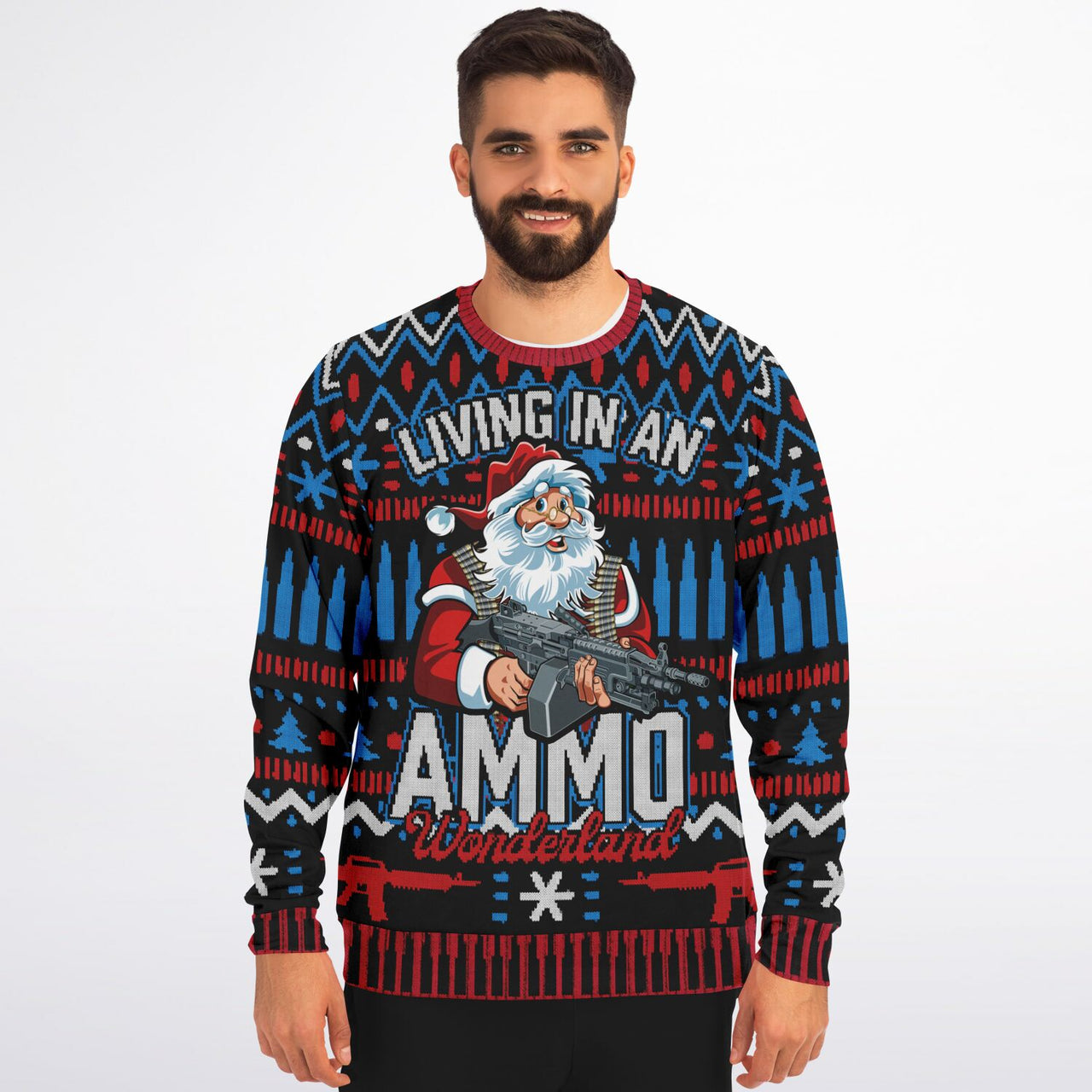 Ammo Wonderland Ugly Christmas Athletic Sweatshirt - Adult AOP