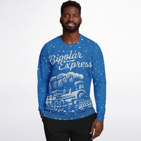 Thumbnail for Bipolar Express Ugly Christmas Athletic Sweatshirt - Adult AOP