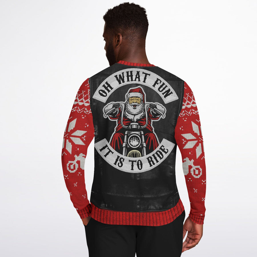 Oh What Fun It Is To Ride Ugly Christmas Fashion Sweatshirt - Adult-AOP