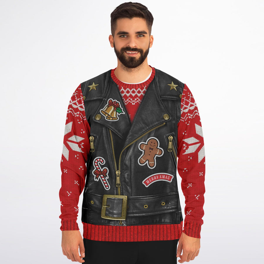 Oh What Fun It Is To Ride Ugly Christmas Fashion Sweatshirt - Adult-AOP