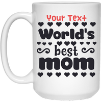 Thumbnail for Worlds Best Mom 21504 15 oz. White Mug - JaZazzy 