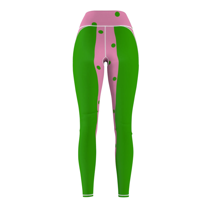 Pink and Green Women's CS Sport Leggings - JaZazzy