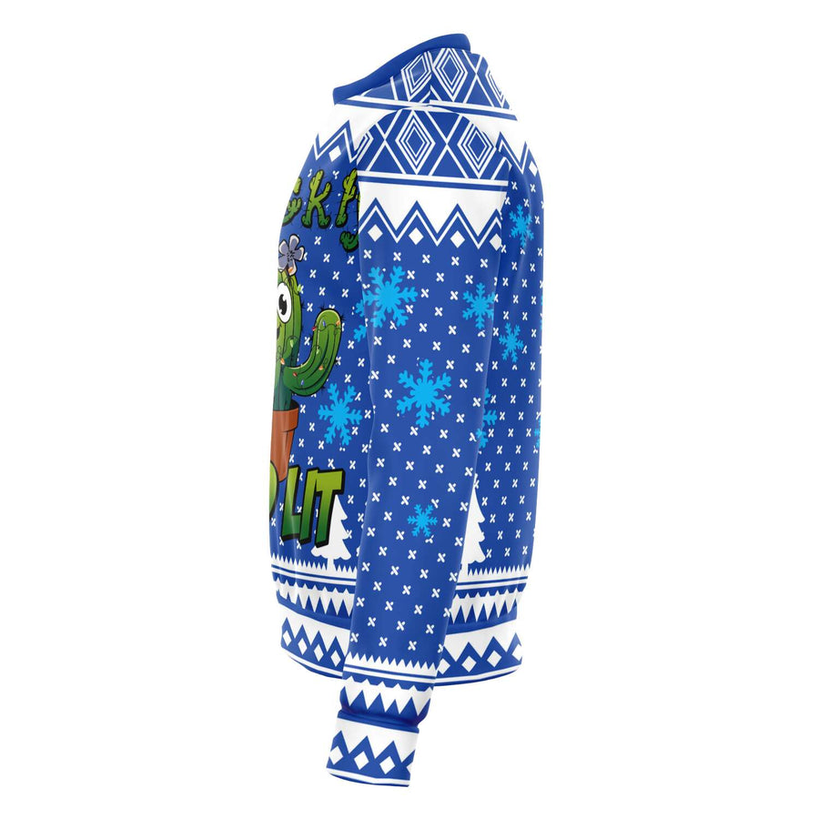 Prickly and Lit - Ugly Christmas Sweat Shirt
