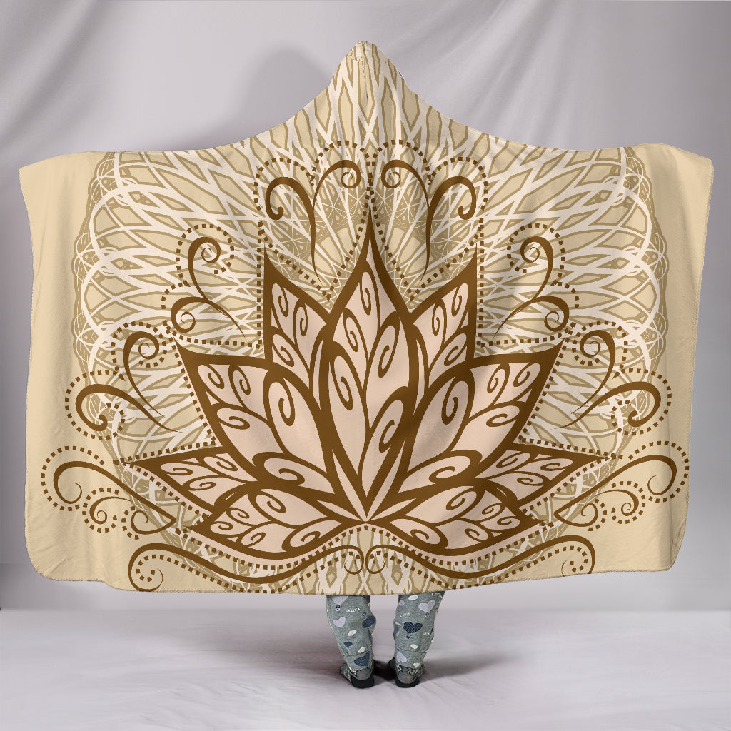 Ornamental Lotus Hooded Blanket - JaZazzy 