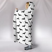 Thumbnail for Cute Black Dachshunds Hooded Blanket - JaZazzy 