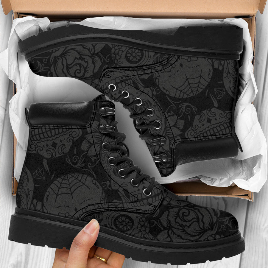 Dark Skull All-Season Boots - JaZazzy