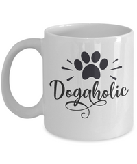 Thumbnail for Funny Mug-Dogaholic-Dog Lover Mug