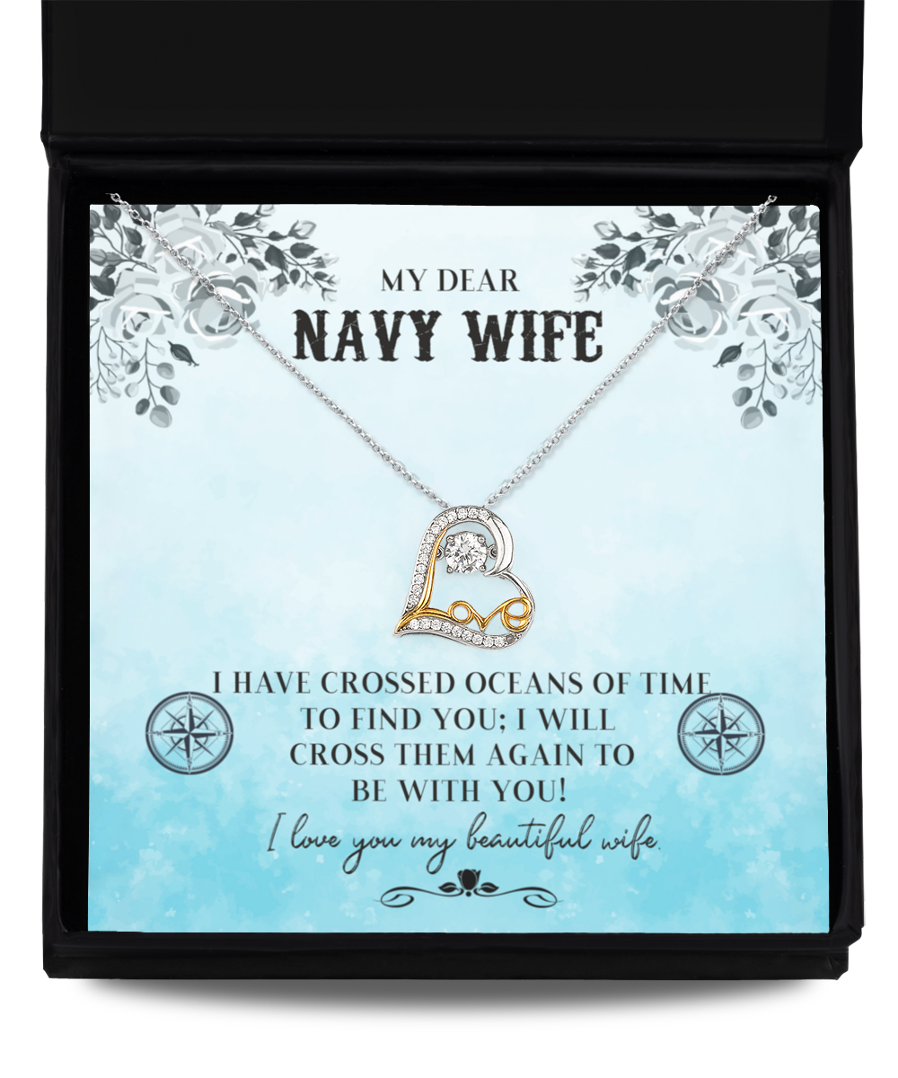 My Dear Navy Wife Necklace