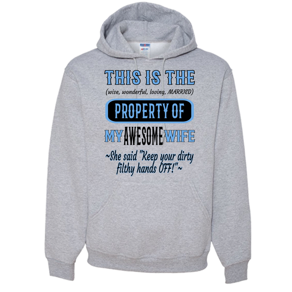 Adult Hoodie_Property of Awesome Wife_CP_Athletic Heather - JaZazzy 