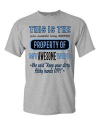 Thumbnail for Adult Unisex T-Shirt_Property of Awesome Wife_CP_Athletic Heather - JaZazzy 