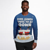 Thumbnail for This Santa Loves To Go Down Ugly Christmas Fashion Sweatshirt - Adult AOP