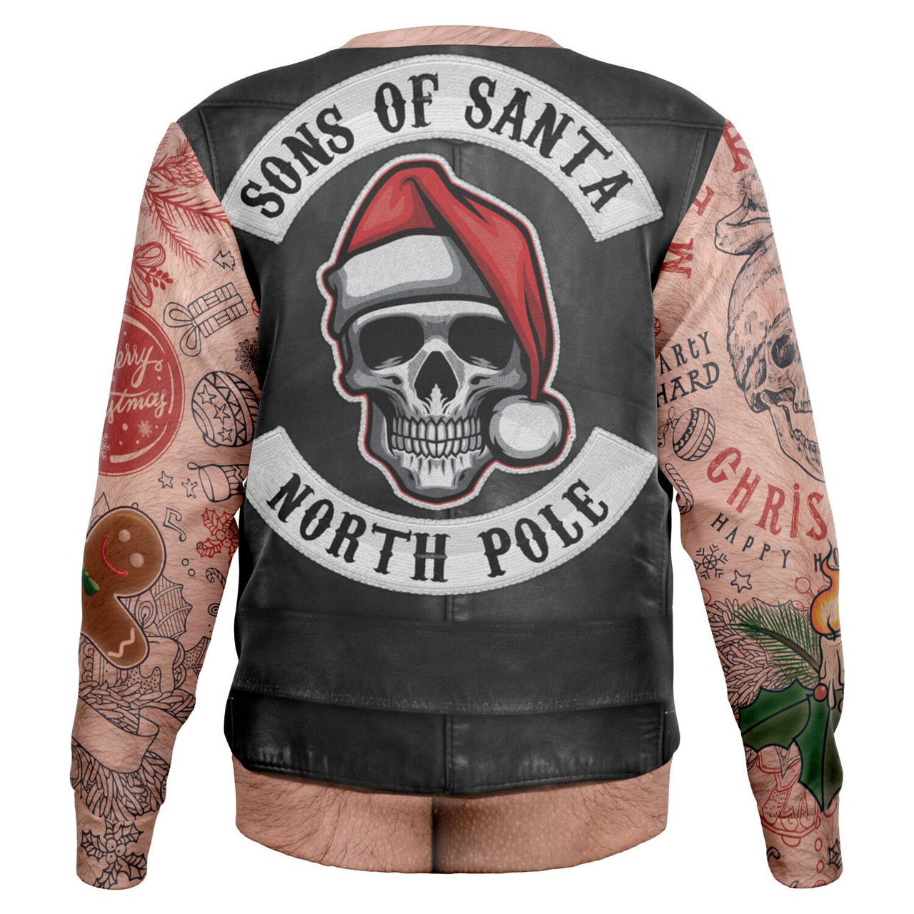 Sons of Santa Ugly Christmas Fashion Sweatshirt - Adult -back