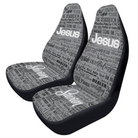 Thumbnail for Names of Jesus 2, Gry-Blk-Wht_Car Seat Covers (2 Pcs)