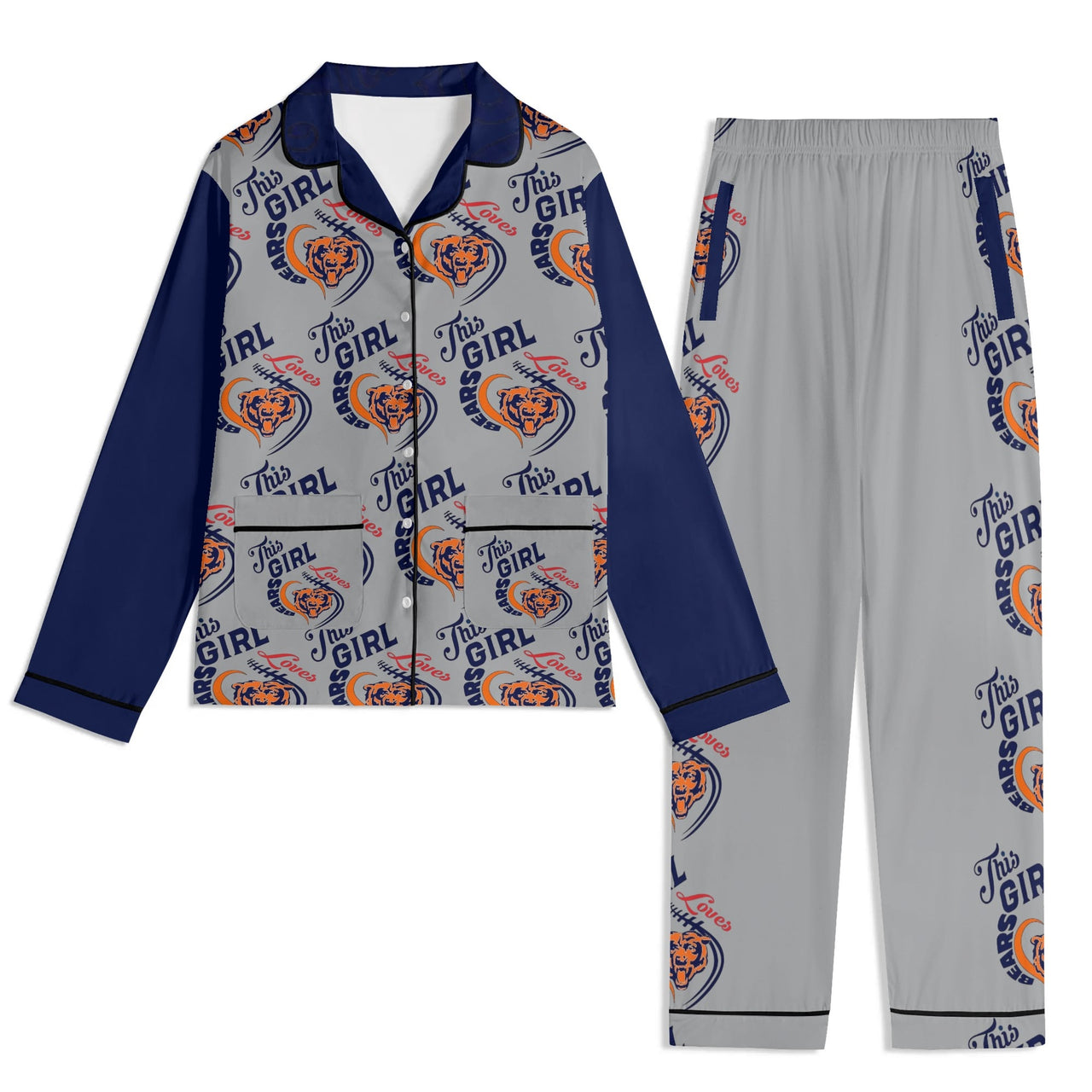 Bears Unisex Long Sleeve Pajama Set