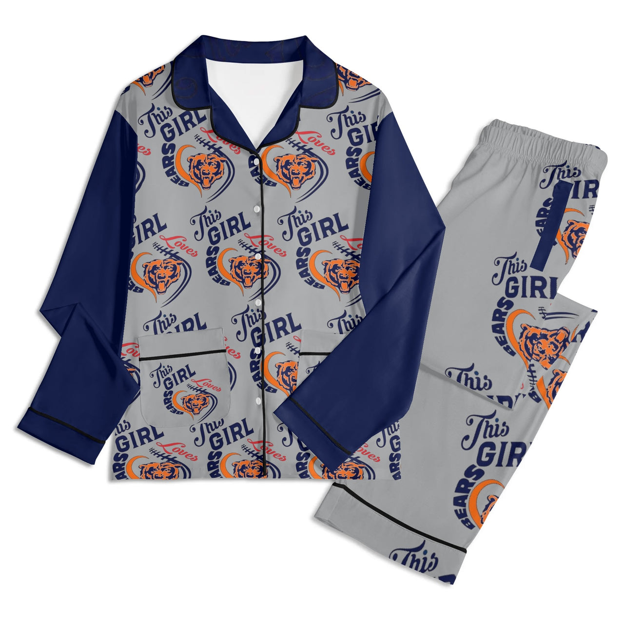 Bears Unisex Long Sleeve Pajama Set