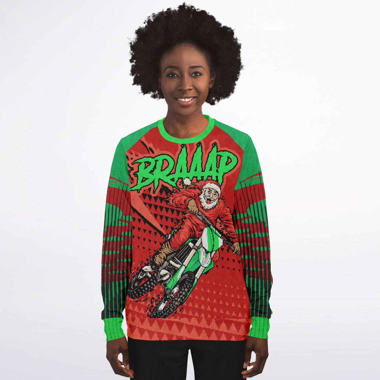 BRAAAP Ugly Christmas Fashion Sweatshirt - Adult AOP