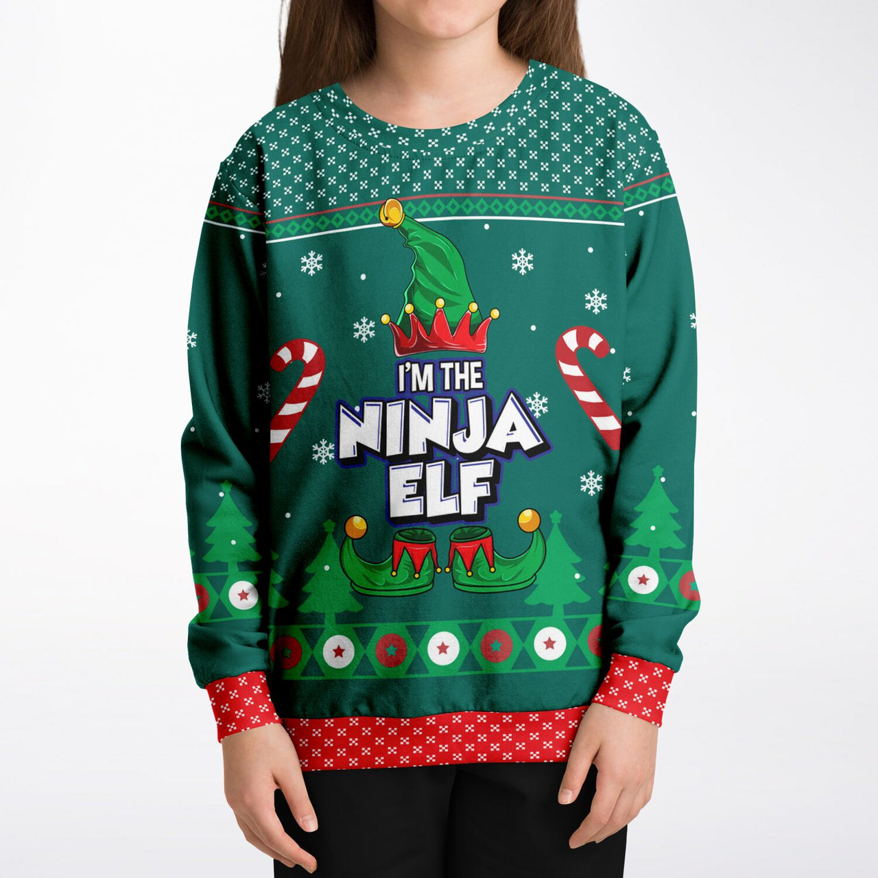 Ugly Ninja Elf Fashion Kids/Youth Sweatshirt – AOP