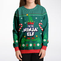 Thumbnail for Ugly Ninja Elf Fashion Kids/Youth Sweatshirt – AOP