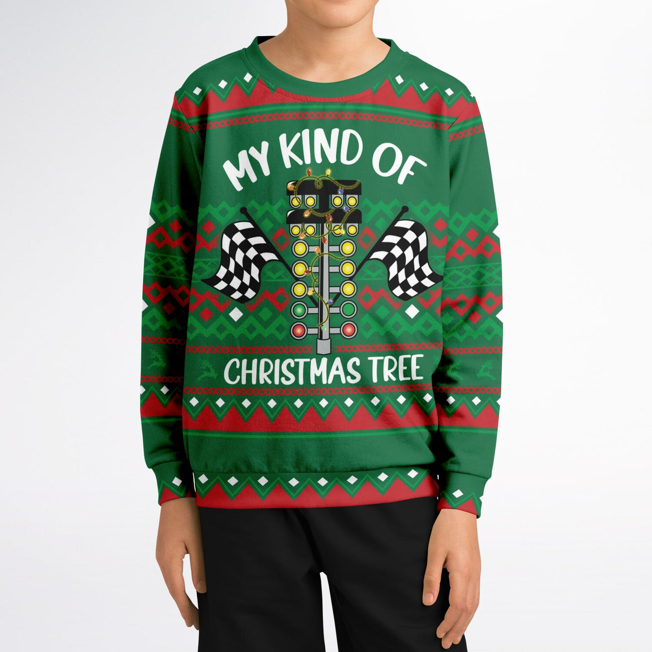 My kind of Ugly Christmas Tree Fashion Youth Sweatshirt – AOP