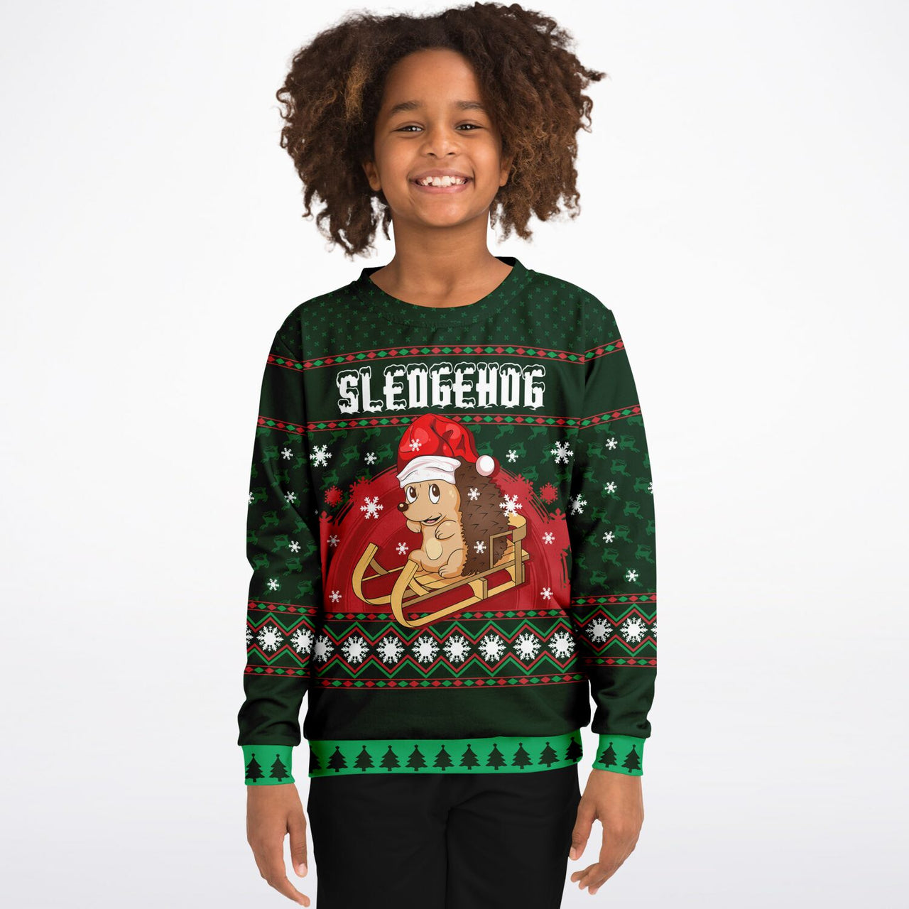 Sledgehog Ugly Sweater Fashion Kids/Youth Sweatshirt – AOP