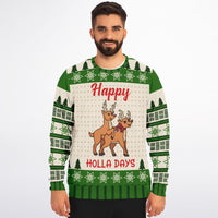 Thumbnail for Happy Holla Days Ugly Christmas Sweatshirt- AOP