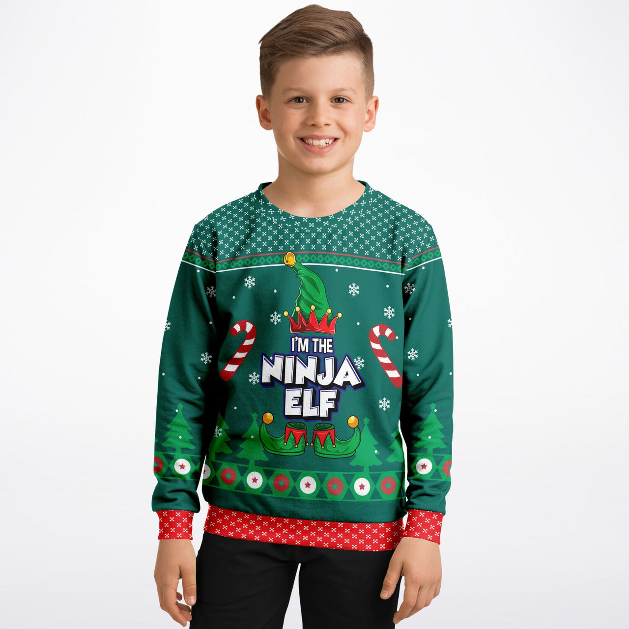 Ugly Ninja Elf Fashion Kids/Youth Sweatshirt – AOP