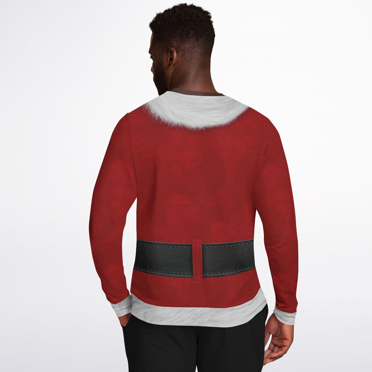 Fit Santa Ugly Christmas- African American Fashion Sweatshirt - Adult AOP