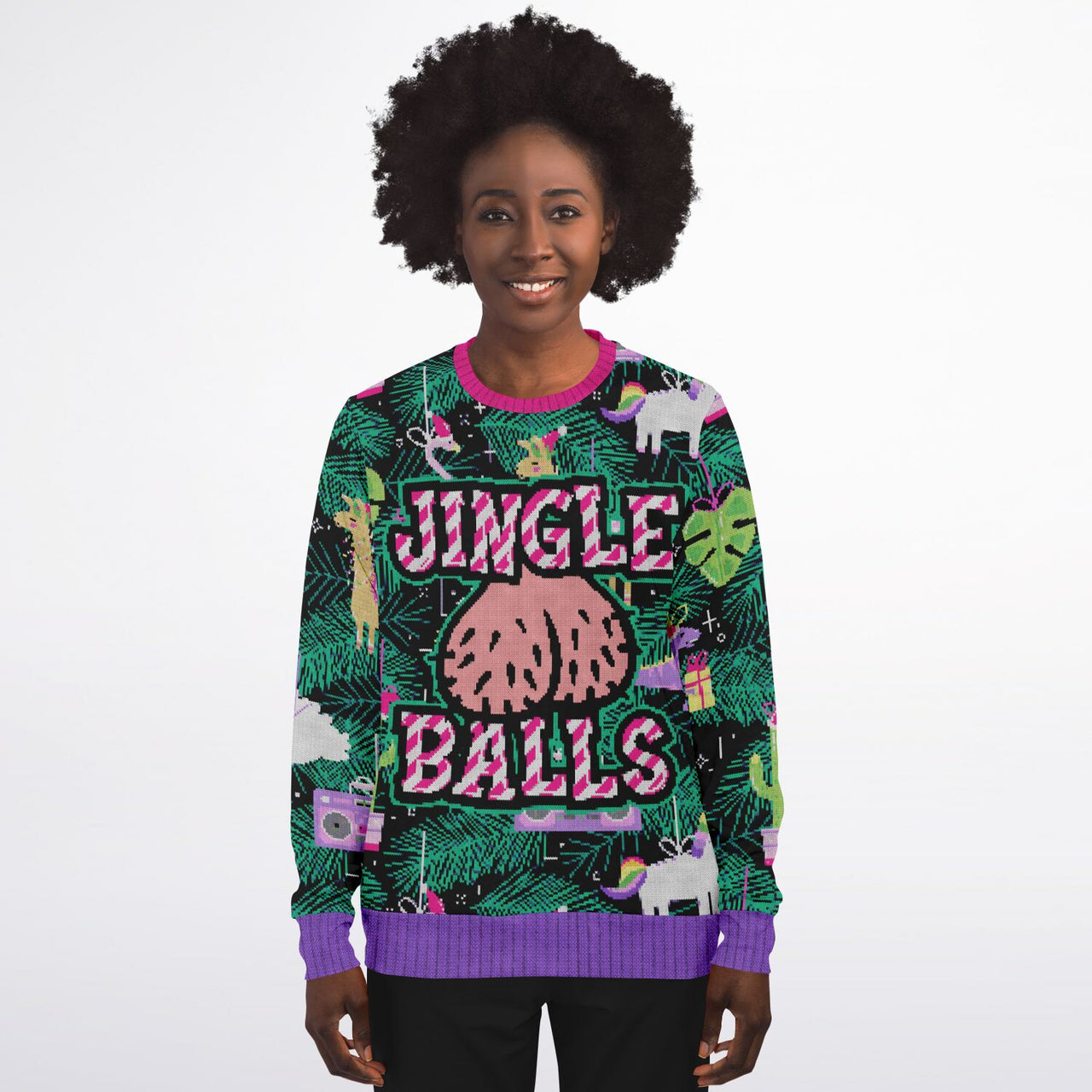 Jingle Balls Ugly Christmas Fashion Sweatshirt - Adult AOP