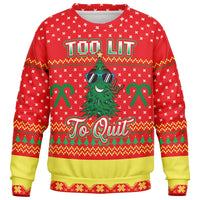 Thumbnail for Too lit to quit-Ugly Christmas Fashion Youth Sweatshirt – AOP