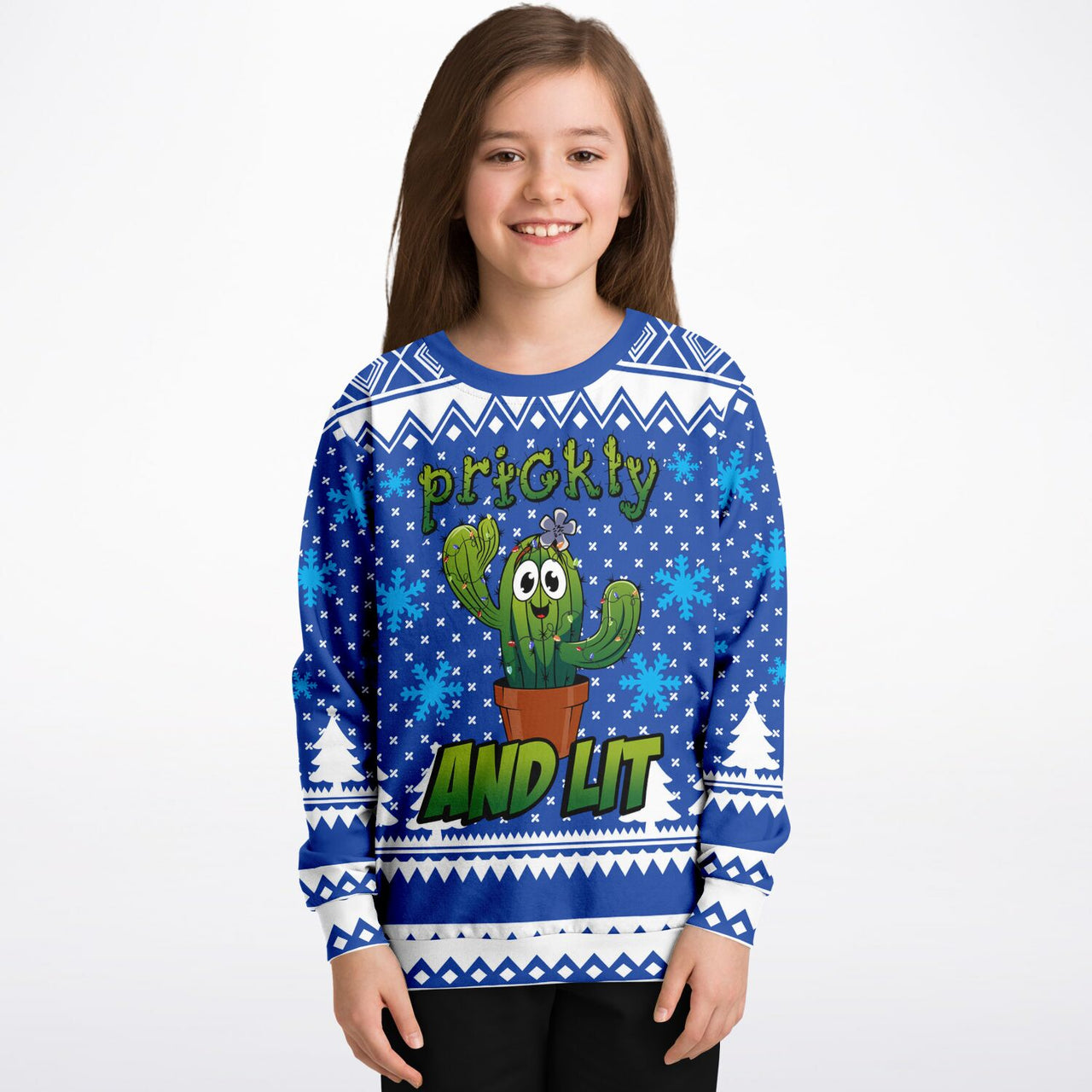 Prickly and Lit-Ugly Fashion Kids/Youth Sweatshirt – AOP