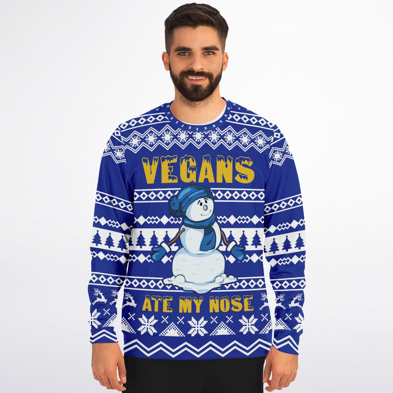 Vegans ate my Nose_ Ugly Christmas Sweatshirt - AOP