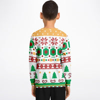 Thumbnail for Yo Ho Ho-Pirate Ugly Christmas Fashion Kids/Youth Sweatshirt – AOP