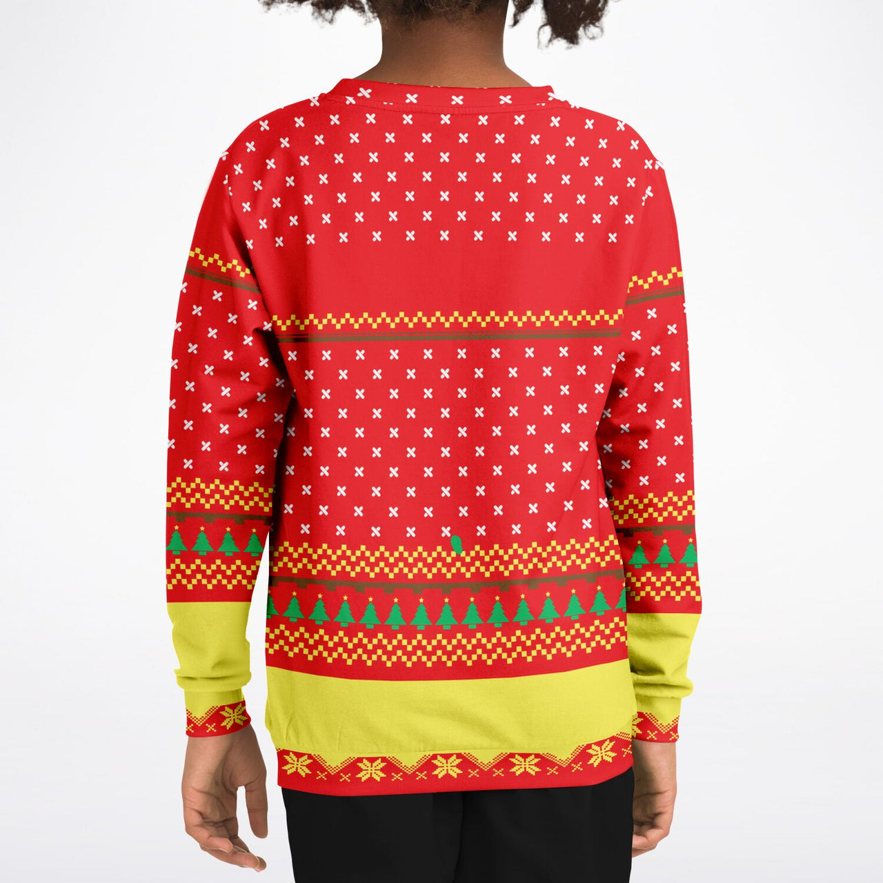 Too lit to quit-Ugly Christmas Fashion Youth Sweatshirt – AOP