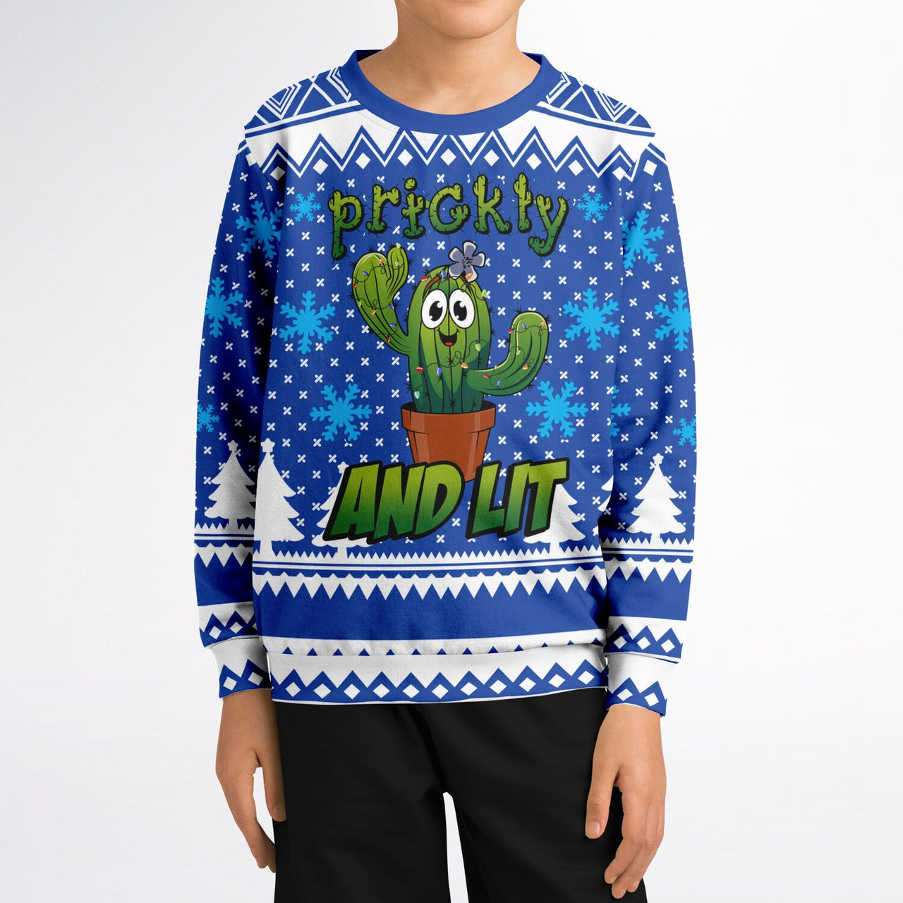 Prickly and Lit-Ugly Fashion Kids/Youth Sweatshirt – AOP