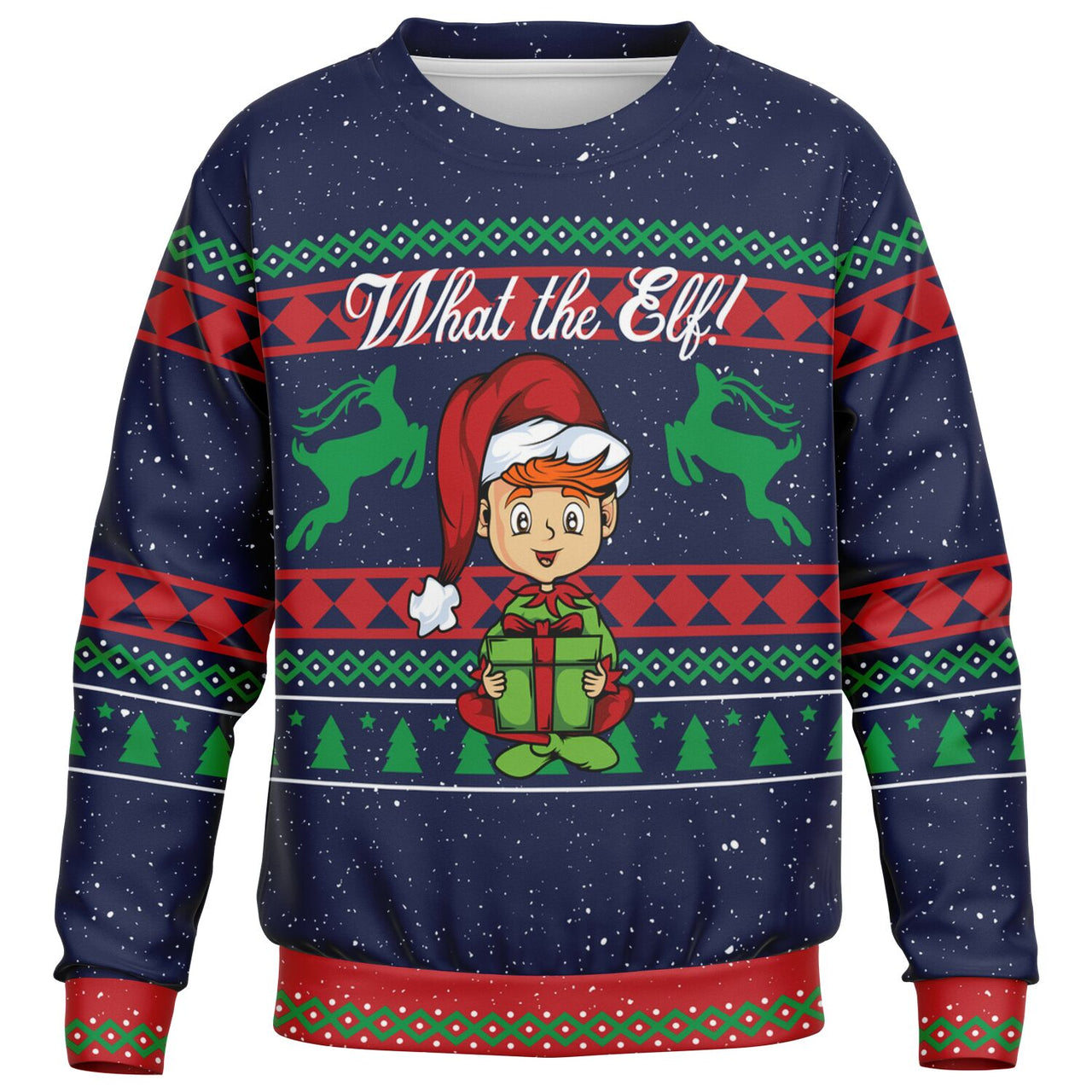 What the Elf_Athletic Kids/Youth Sweatshirt – AOP