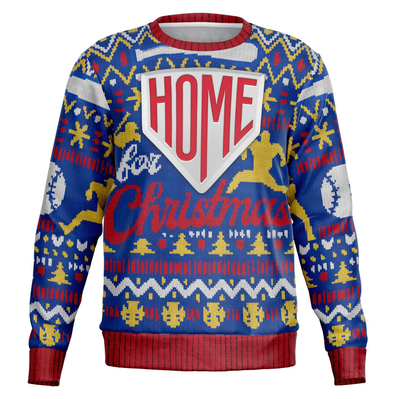 Driving Home. Baseball ..Ugly Christmas Fashion Sweatshirt -Adult front