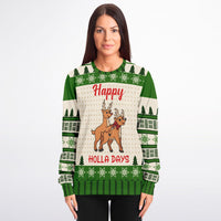 Thumbnail for Happy Holla Days Ugly Christmas Sweatshirt- AOP