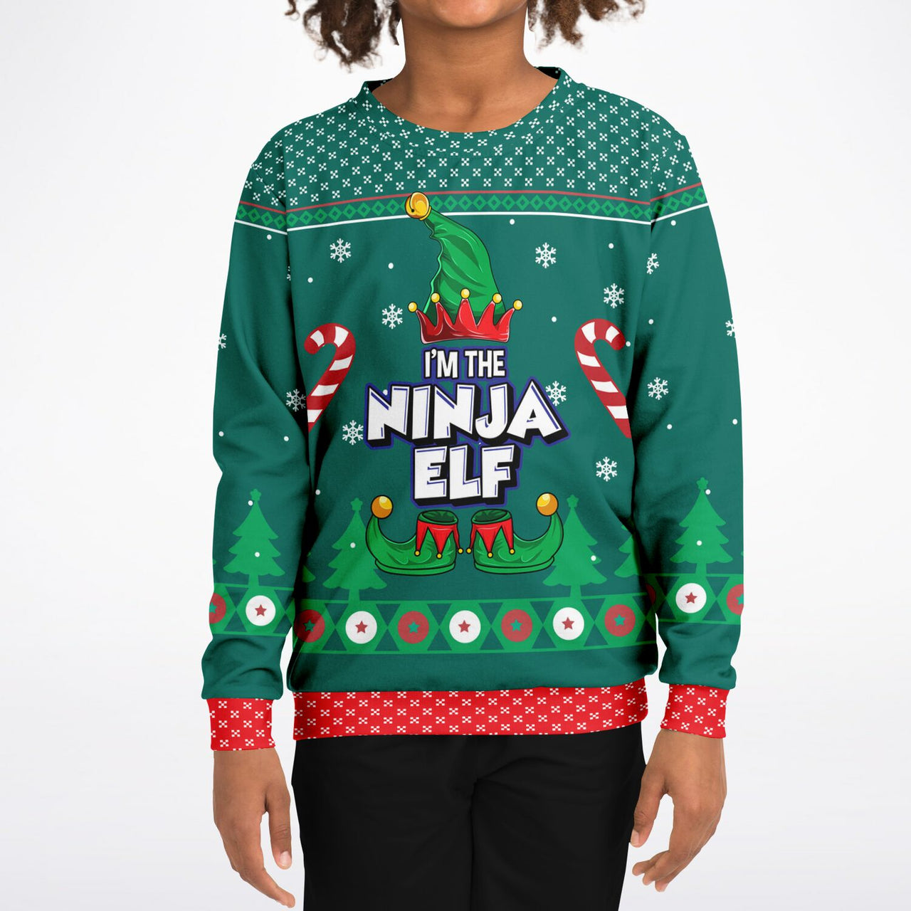 Ugly Ninja Elf Fashion Kids/Youth Sweatshirt – AOP