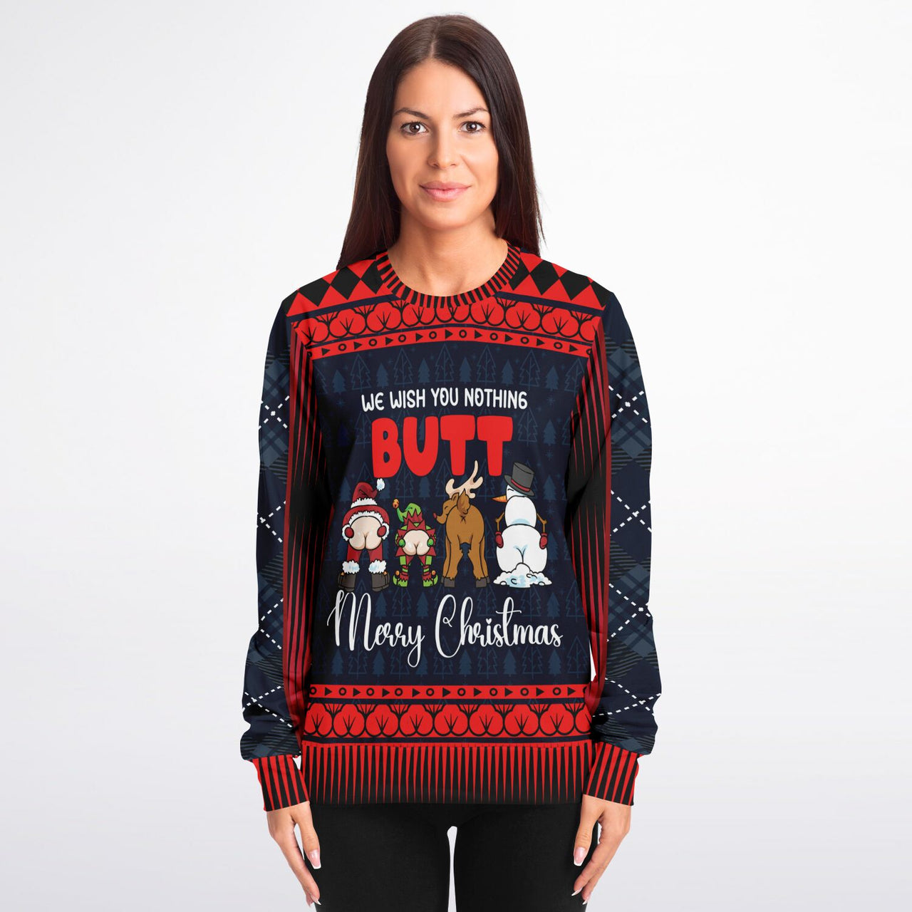 “We Wish You Nothing Butt” Funny Christmas Sweat