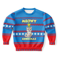 Thumbnail for Meowy Ugly Christmas Fashion Youth Sweatshirt 