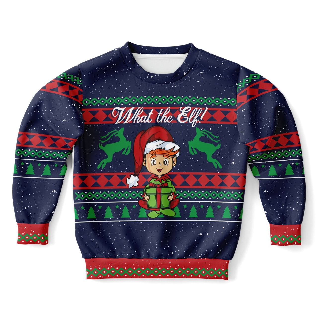 What the Elf_Athletic Kids/Youth Sweatshirt 