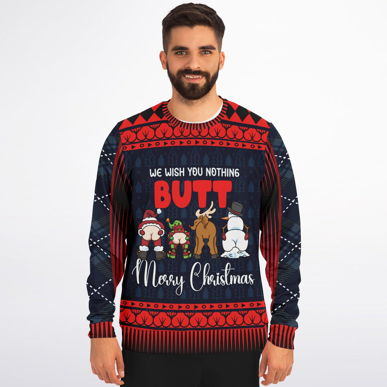 “We Wish You Nothing Butt” Funny Christmas Sweat