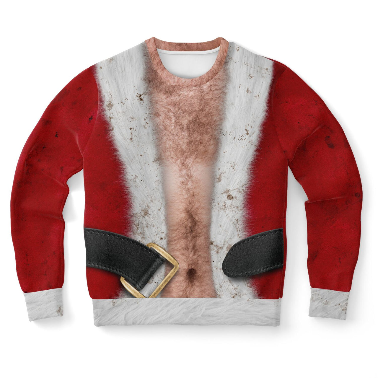 Bad Santa Ugly Christmas-Caucasian Fashion Sweatshirt - Adult AOP