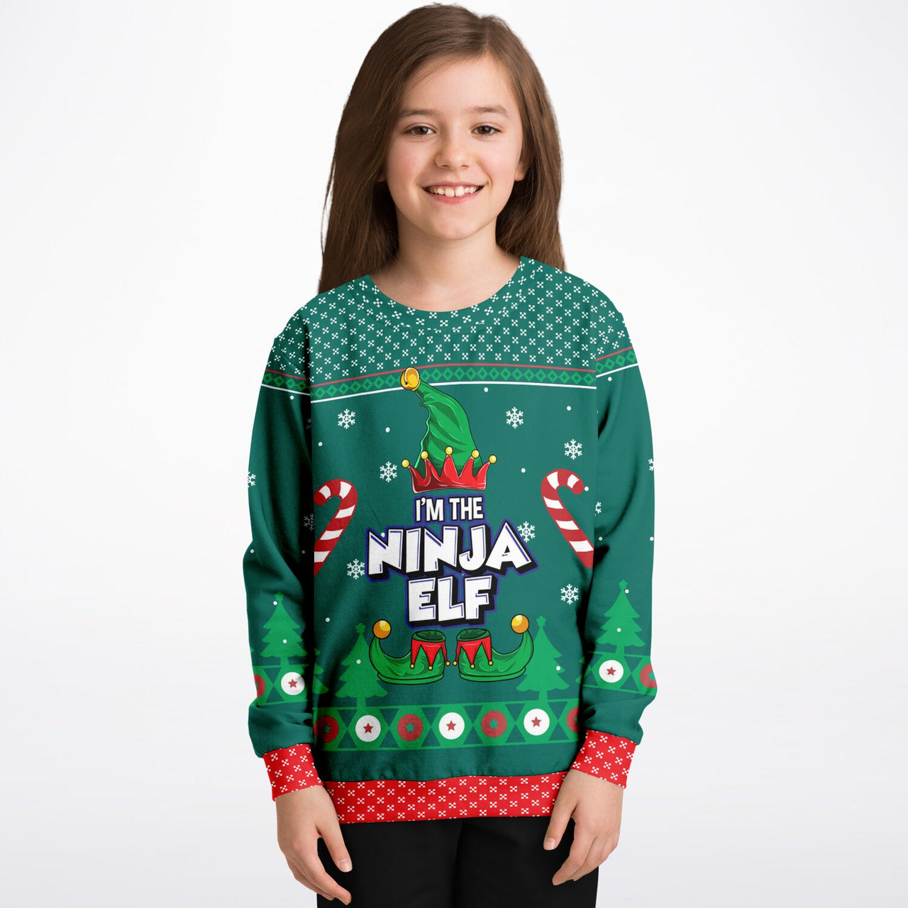 Ugly Ninja Elf Fashion Kids/Youth Sweatshirt – AOP