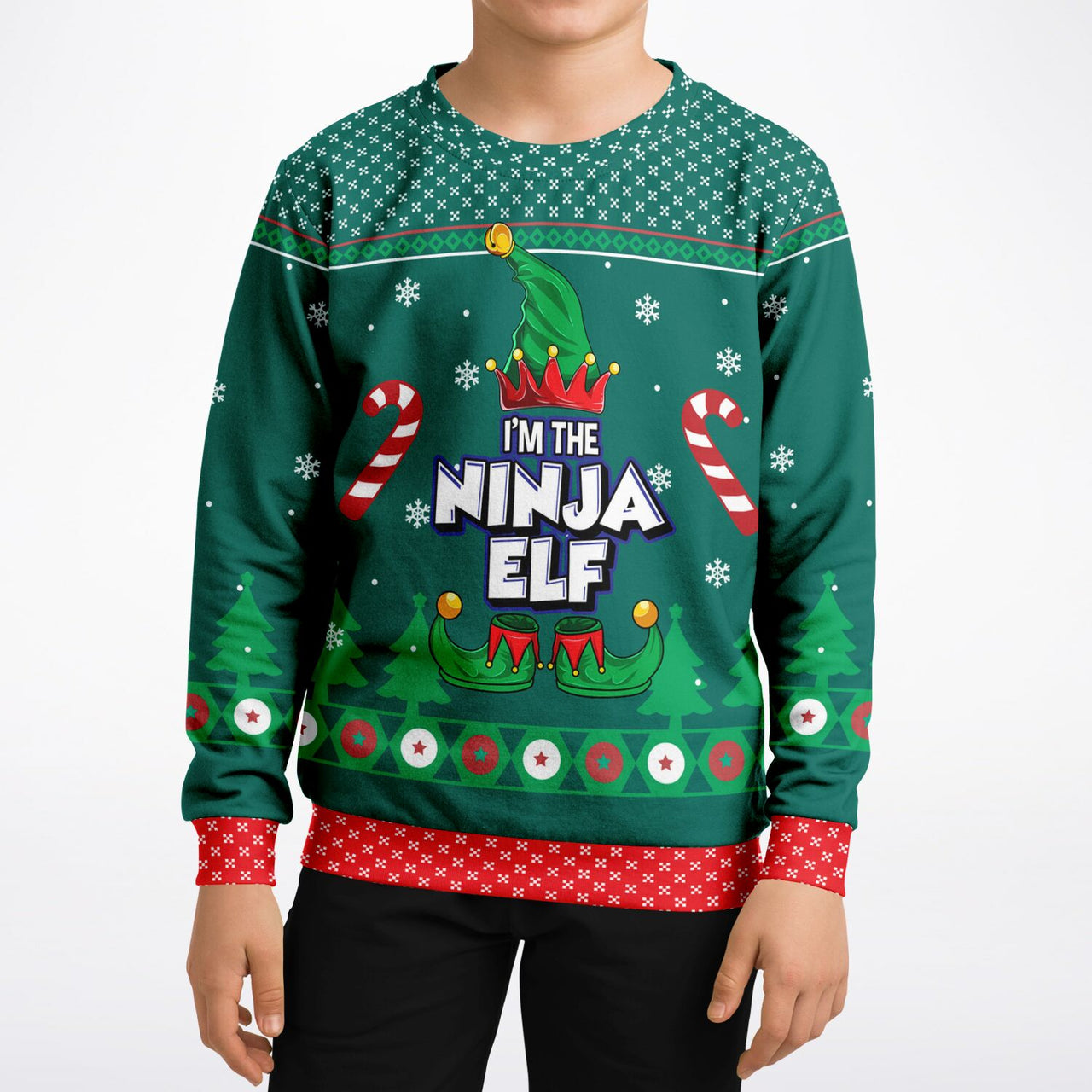 Ugly Ninja Elf Fashion Kids/Youth Sweatshirt – AOP