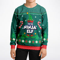 Thumbnail for Ugly Ninja Elf Fashion Kids/Youth Sweatshirt – AOP