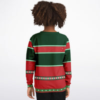 Thumbnail for Naughty List Ugly Christmas Fashion Kids/Youth Sweatshirt – AOP