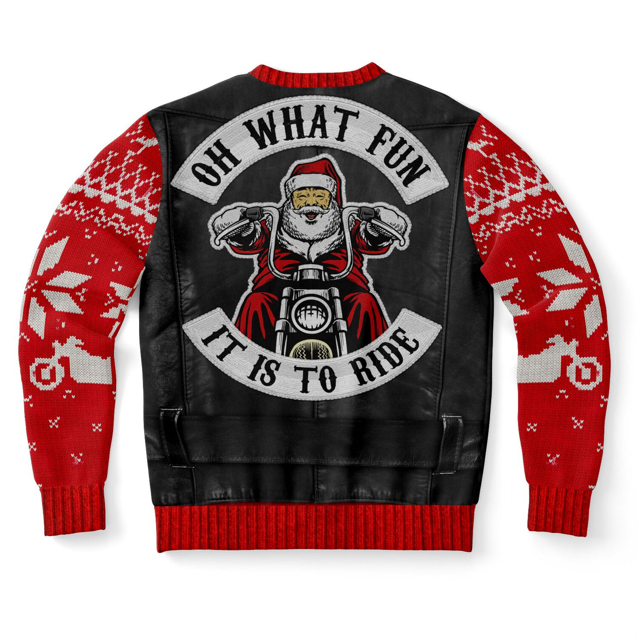 Oh What Fun It Is To Ride Ugly Christmas Fashion Sweatshirt - Adult-AOP