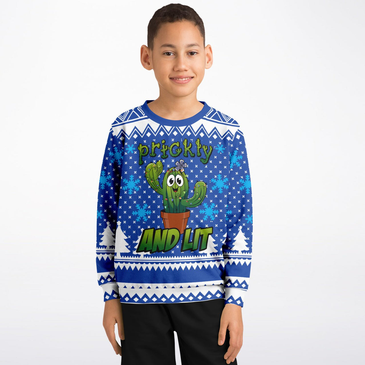 Prickly and Lit-Ugly Fashion Kids/Youth Sweatshirt – AOP