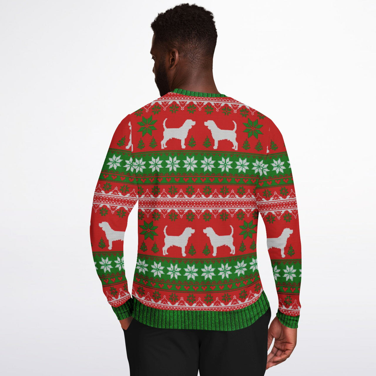 Beagle Bells Ugly Christmas Athletic Sweatshirt - Adult AOP